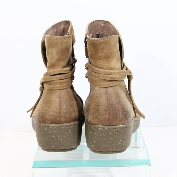 Dansko Evelyn Boots Eu 37 Women Suede Wedge Bootie Comfort Shoes - Picture 8 of 11